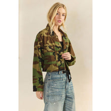 Camo Sequin Contrast Veveret Jacket