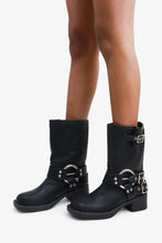 Black Biker Ankle Boot