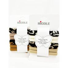 Leopard Pattern Mixed Rolled Hair Tie Set: MIX COLOR / ONE(12)