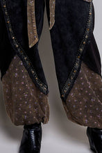Black Multi High Rise Thermal French Terry Knit Patch Jogger POL Pants