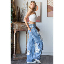 Denim Washed Distressed Sequince Oli+Hali Jeans