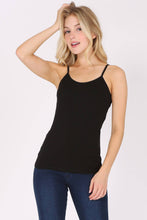 Black Plus Spaghetti Strap Camisole Tank Top