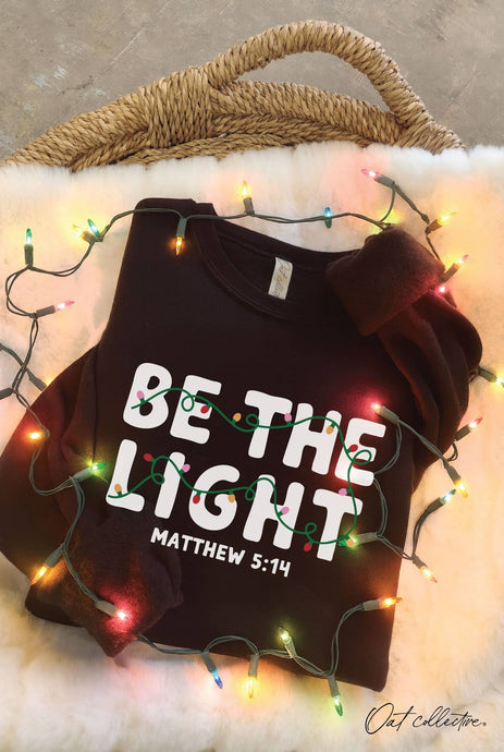 Black BE THE LIGHT Plus Graphic Sweatshirt