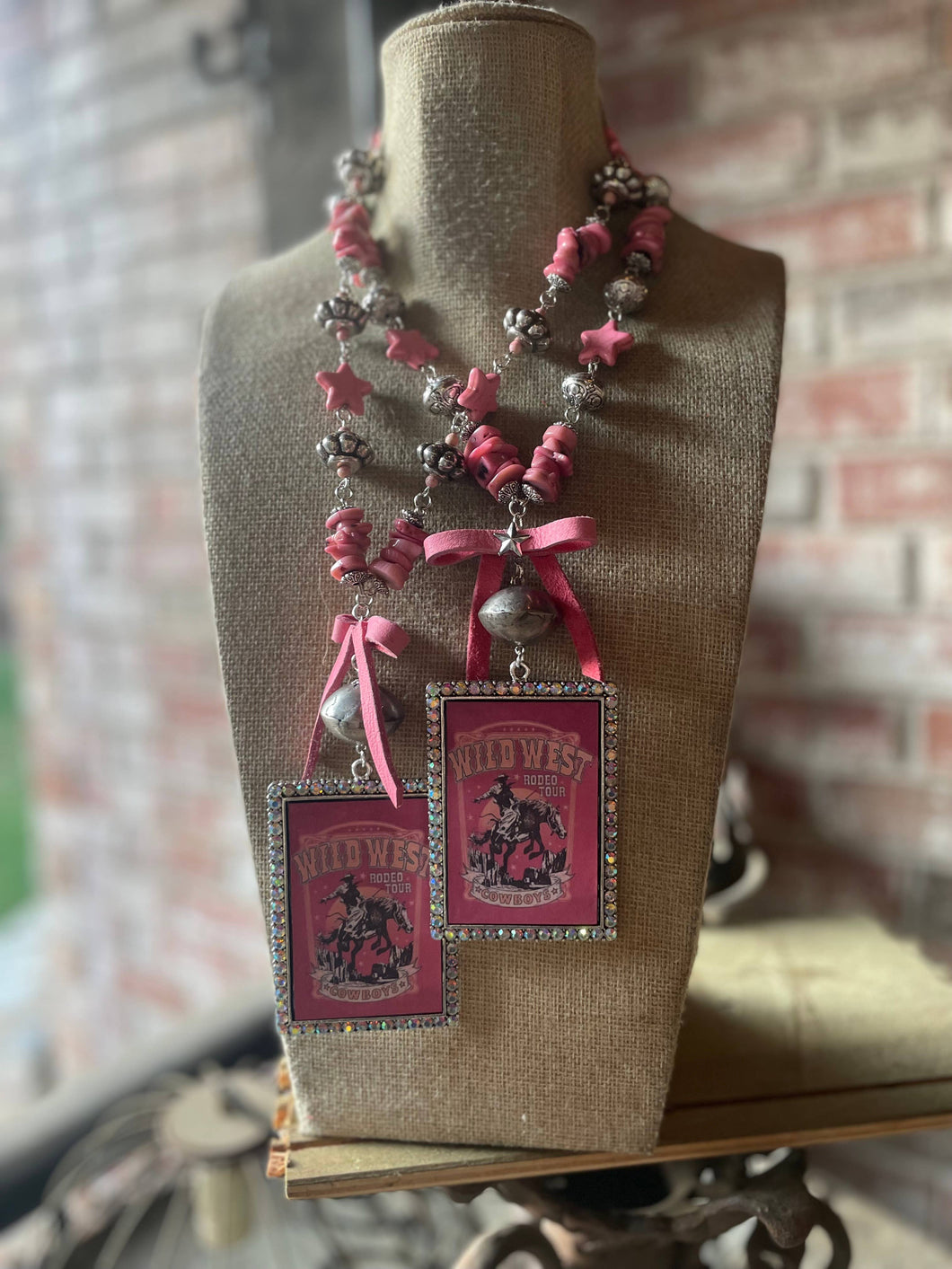 PINK! Wild Wild West Handmade Gypsy South Necklace