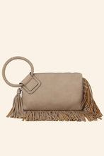Stone Fringe Cuff Clutch Tassel Wristlet Clutch Bag