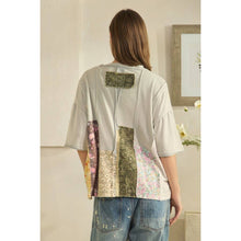 Light Blue Washed Patchwork Oli+Hali Tee