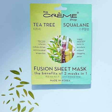The Crème Shop Fusion Face Mask – Tea Tree & Squalane