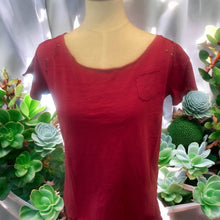 Cranberry Rip Tattered Rare Bird Shirt