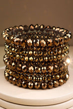 Glass Bead 9 Set Bracelet: MRD-RUBY ROYALE