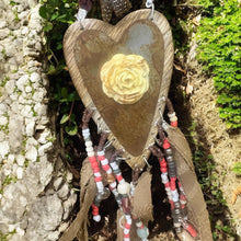 Wooden and Roses Aztec Rare Bird Necklace