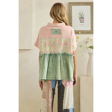 Blush Washed Collared Half Placket Oli+Hali Top
