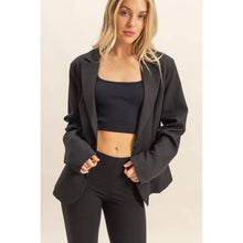 Black Single Button Blazer