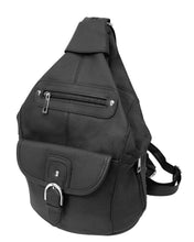 Brown cowhide leather backpack