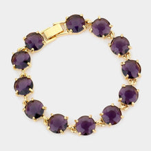 Lavender Opal American USA Round Stone Link Evening Bracelet