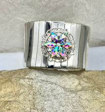 Boho Floral  Crystal  Statement Cuff Bracelet