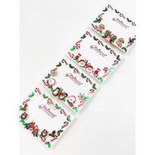 Cute Christmas Theme Sparkly Earrings: MIX COLOR / ONE(12)