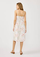 Natural Lavender Smocked Faux Button Front Pocket Dress