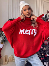 Red casual christmas pullover sweater