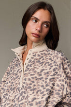 Leopard Juliette Leopard Print Snap Button Sweatshirt