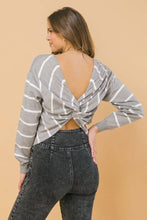 Grey reversible sweater top