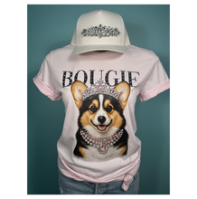 Pink Constance the Gorgi Glam Dog Rhinestone Graphic Tee