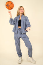 Denim Shirring Detail Active Jogger Pants