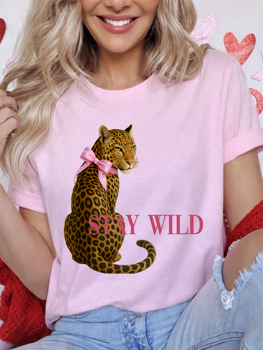 Stay Wild Leopard Graphic Tee