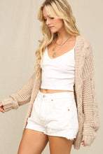 Mink Cozy-Knit Cable Cardigan