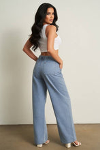Denim Rhinestone Wide Pants
