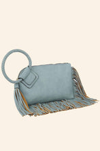 Stone Fringe Cuff Clutch Tassel Wristlet Clutch Bag