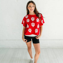 Crimson Indiana Trident Full Coverage Sequin Tee