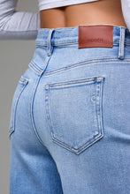 Medium Light Clean Stretch High Rise Wide Leg Hidden Jeans