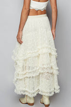 Natural Floral embroidered ruffle lace crochet POL skirts