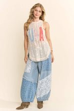 DP60048-STRIPED DENIM LACE BLOOMERS: Light Denim / S-M-L(2-2-2)