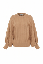 Beige Stripe Texture Dolman Sweater