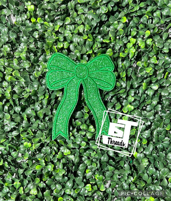 Blue Bow Glitter Bows(Set of 2) ....Patches