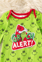 Christmas character baby bodysuit with snaps. RPB60323 MON: 0-3M