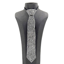 Black Bling Neck Tie Necklace