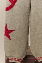 Dark Olive Peace & Stars Cozy Knit Pants