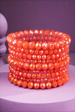 Glass Bead 9 Set Bracelet: JBK-MIDNIGHT LUXE