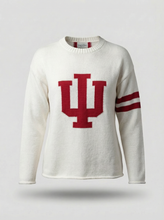 White Indiana University Long Sleeve Sweater