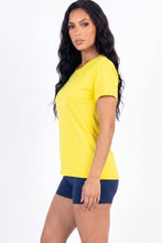 Yellow Basic Short Sleeve T-shirt