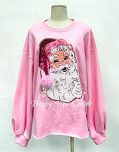 Sequins Preppy Pink Santa Light Pink Sweatshirt