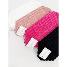 Pink Soft Puff Textured Light Weight Cosmetic Bag