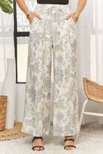 Lime Abstract Pattern Wide Leg  Pants