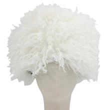 Ivory Fluffy Curly Hair Winter Statement Hat