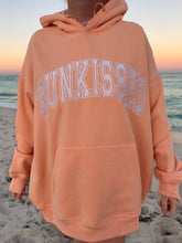 Sherbet Orange Varsity Embroider Sunkissed Hoodie
