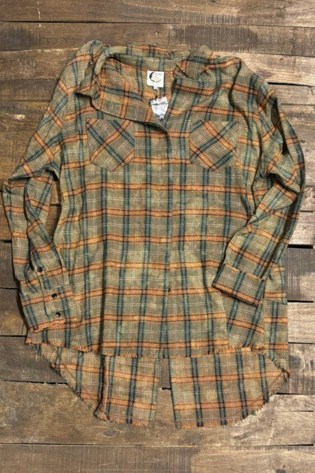Tan Crisp Morning Air Jaded Gypsy Flannel
