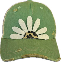 Yellow Daisy and Leopard Baseball Cap: