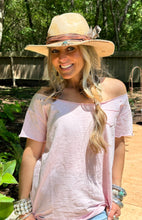 Light Pink Ripped Tattered Rare Bird Shirt
